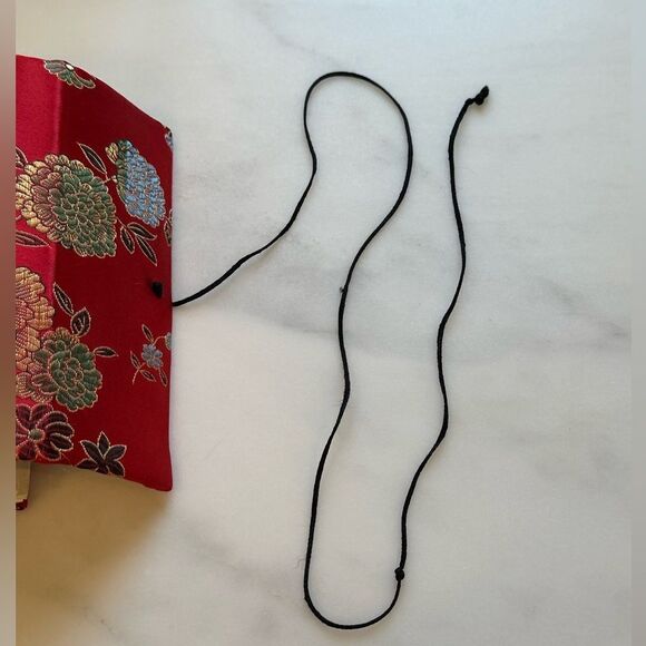 Red Floral Notepad Journal with Handmade Paper - Picture 7 of 9